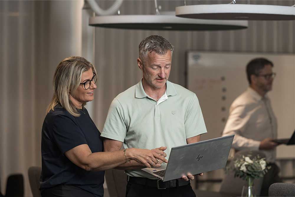 IT-konsulter hos Loxodonta som tittar i en dator