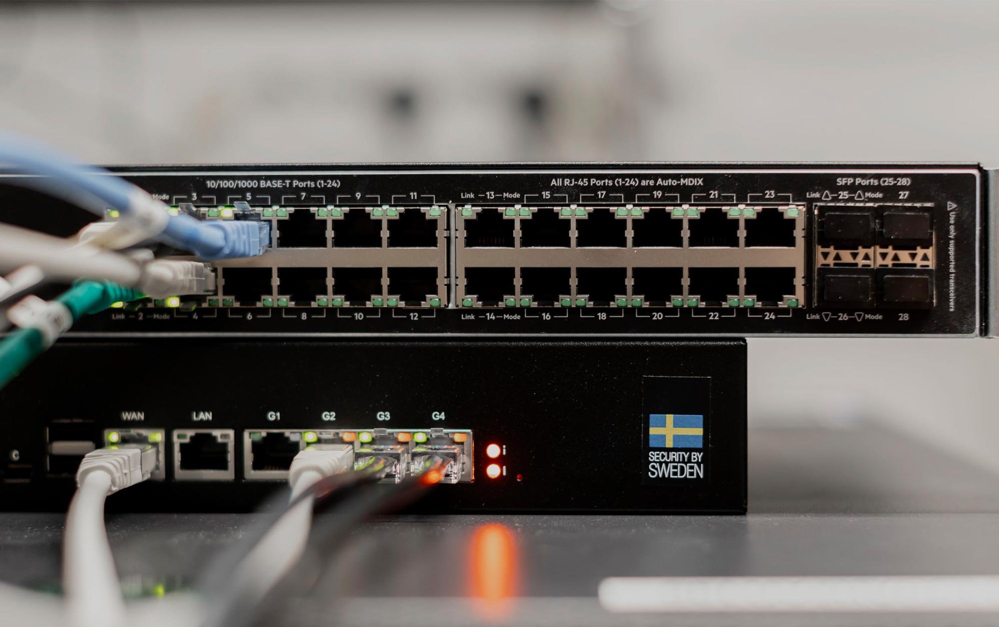 Kablar i ett nätverk